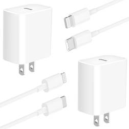[Apple MFi Certified] iPhone 13 14 Super Fast Charger, DLSDILASI 2 Pack 20W PD USB-C Smart Power Rapid Charger with 6FT Type C to Lightning Quick Charging Cable for iPhone 14 13 12 11 Pro/XS/X/SE/iPad